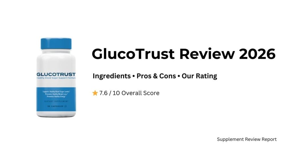 GlucoTrust blood sugar support supplement bottle